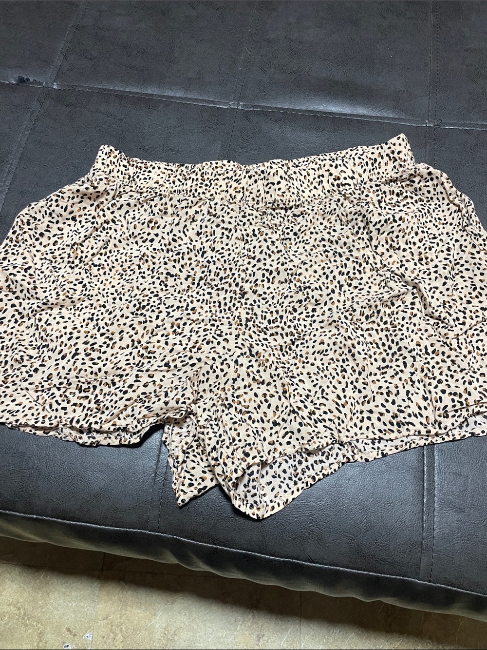 Simply Vera Vera Wang Beige Animal-Print Elastic-Waist Skort